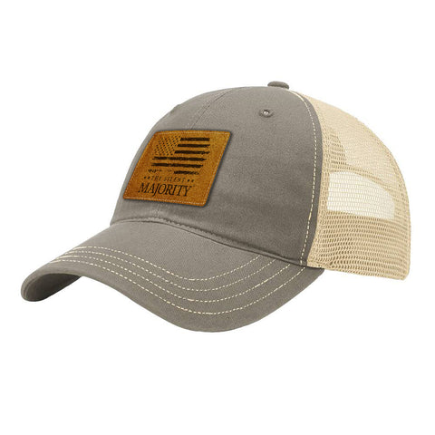 Flag & Brand Leather Patch Hat R111 Drift/Khaki