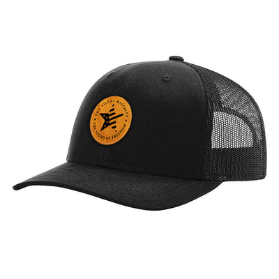 TSM Leather Circle Logo Patch Hat R112 Black